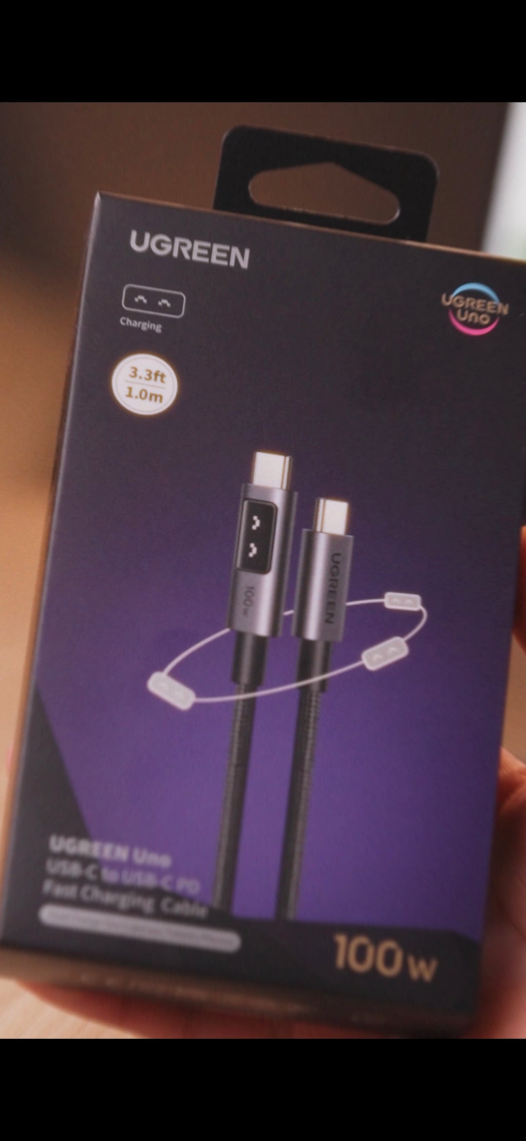 cable tc-tc ugreen uno robot 100w (negro) l509