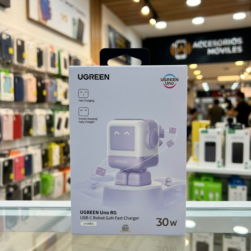 Cargador Ugreen Uno Robot 30w cd359 (lila)