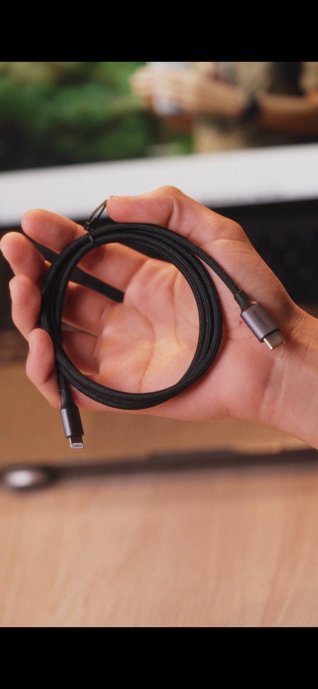 Cable tc a Lightning Ugreen Trenzado Aluminio 20w 60759